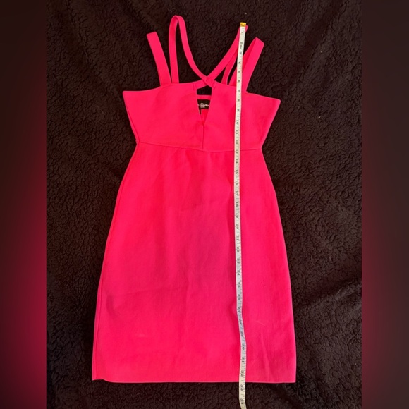 NBD Hot Pink Cross-Strap Mini Dress - Picture 4 of 9